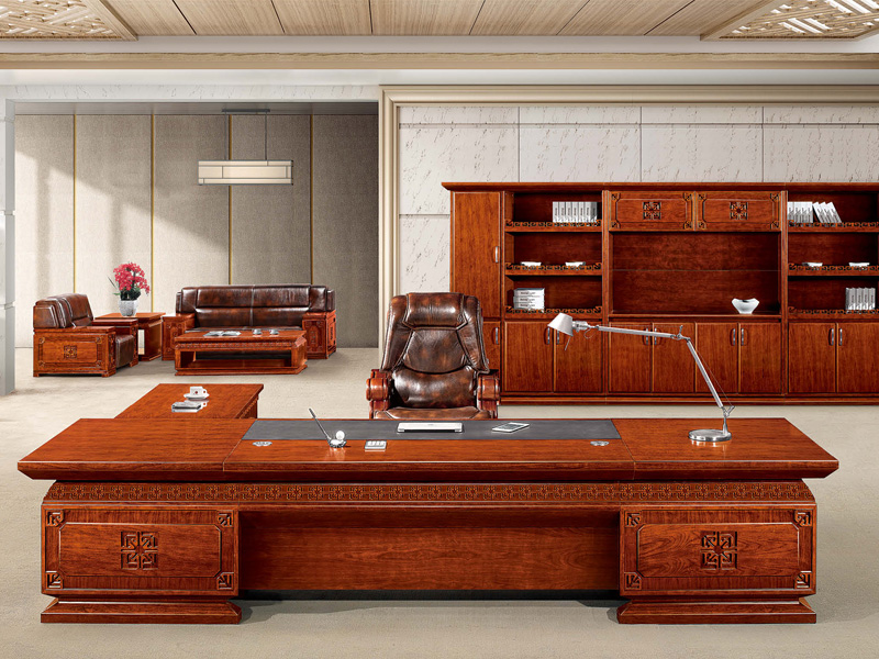 森拉堡辦公家具|金胡桃老板辦公臺(tái)